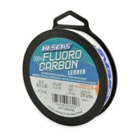 LIDER HI-SEASE 100% Fluorocarbon 60 lb-0.75 mm Clear, 25 yd (23 m)